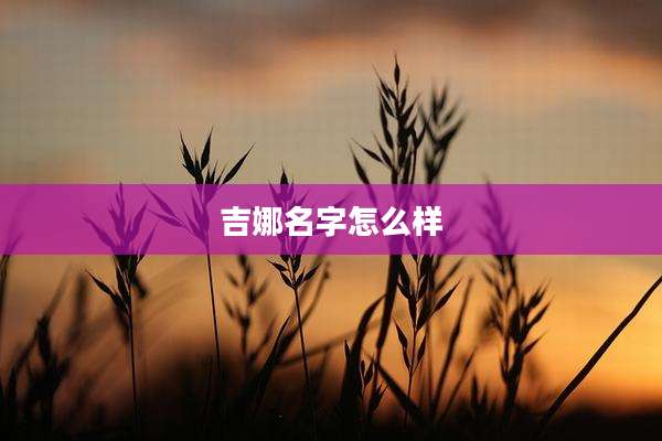 吉娜名字怎么样