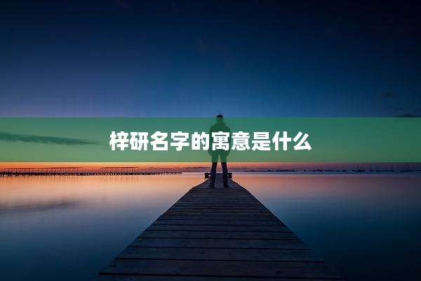 梓研名字的寓意是什么