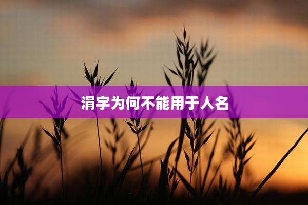 涓字为何不能用于人名