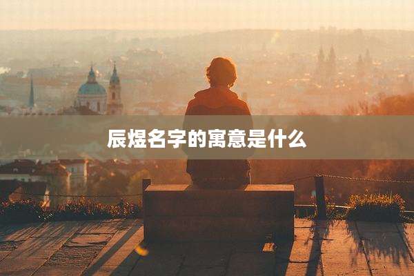 辰煜名字的寓意是什么