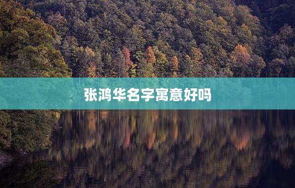 张鸿华名字寓意好吗