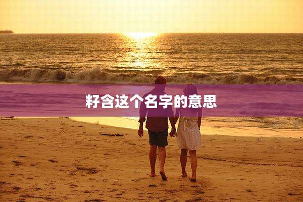 籽含这个名字的意思