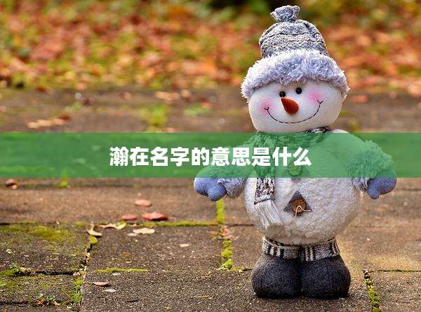 瀚在名字的意思是什么