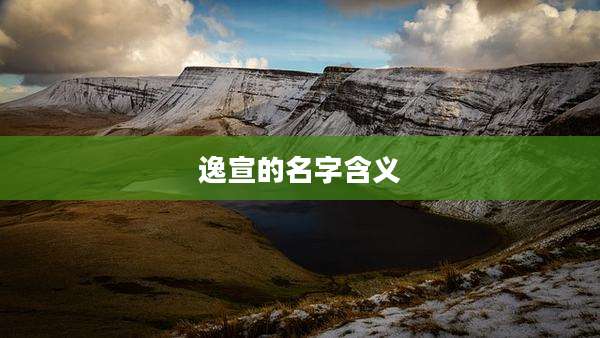 逸宣的名字含义