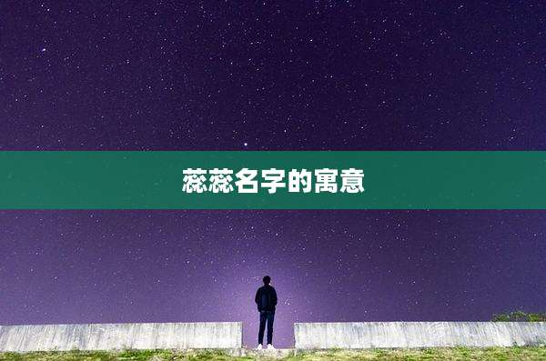 蕊蕊名字的寓意