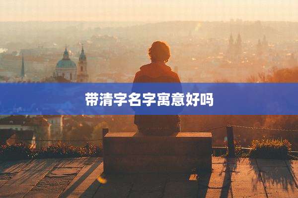 带清字名字寓意好吗
