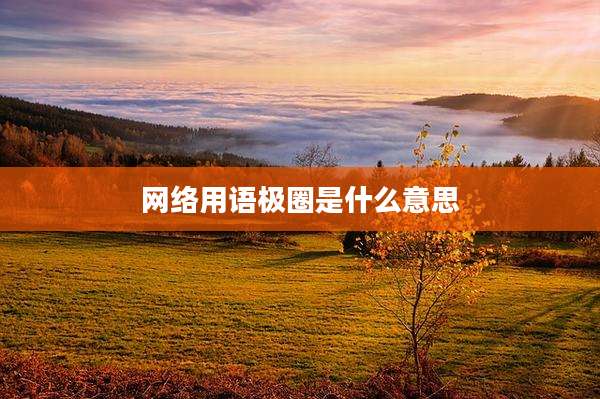 网络用语极圈是什么意思