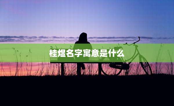 桂煜名字寓意是什么