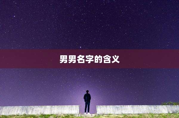 男男名字的含义