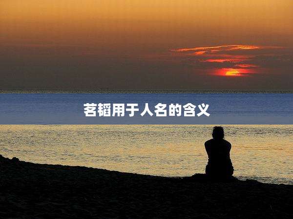 茗韬用于人名的含义