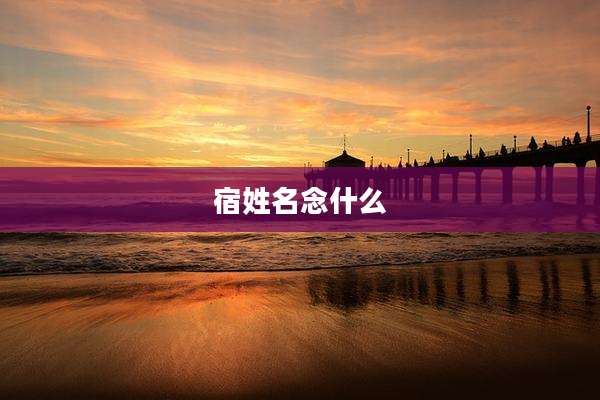 宿姓名念什么