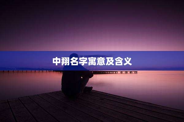 中翔名字寓意及含义