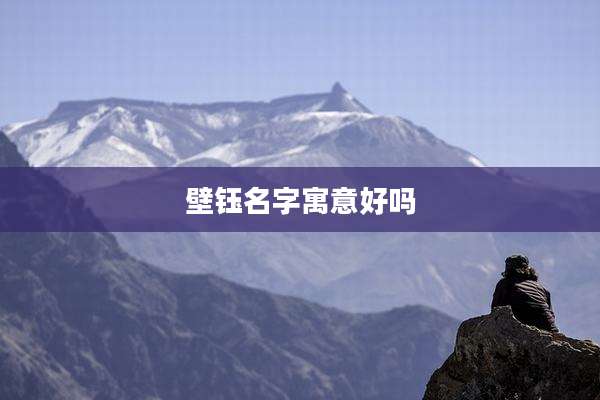 壁钰名字寓意好吗
