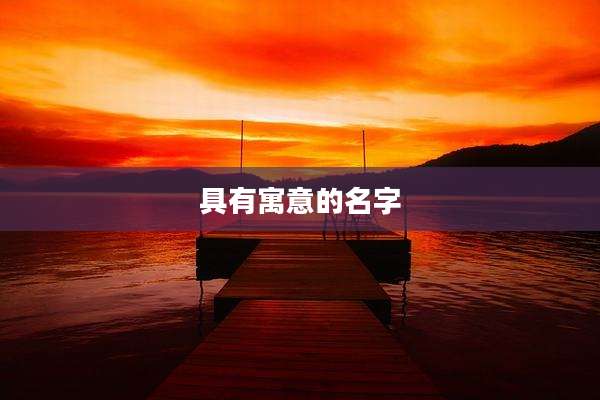 具有寓意的名字