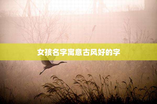 女孩名字寓意古风好的字