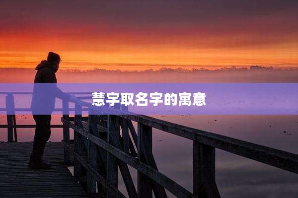 薏字取名字的寓意