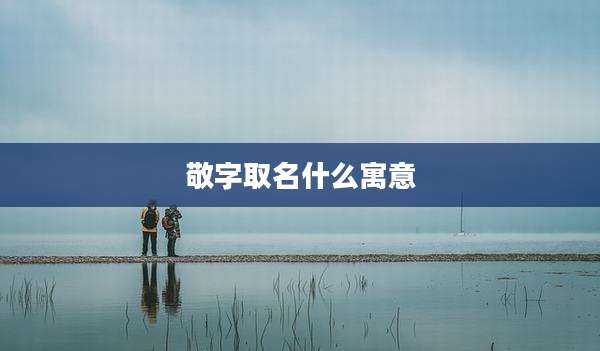 敬字取名什么寓意