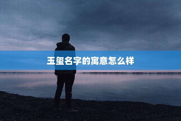玉玺名字的寓意怎么样