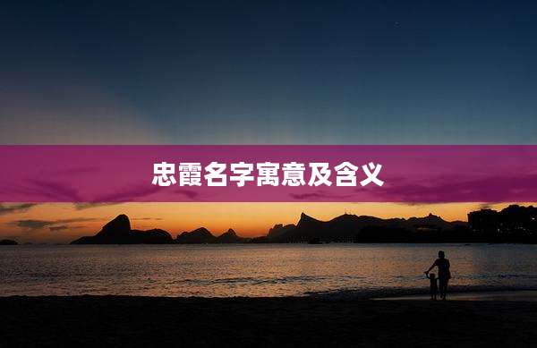 忠霞名字寓意及含义