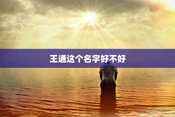 王通这个名字好不好