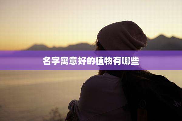 名字寓意好的植物有哪些
