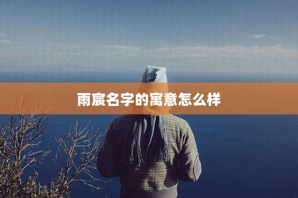 雨宸名字的寓意怎么样