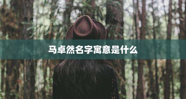 马卓然名字寓意是什么