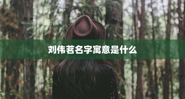 刘伟茗名字寓意是什么