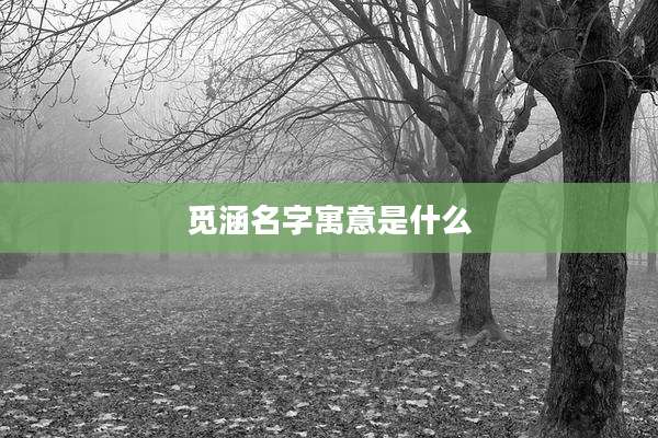 觅涵名字寓意是什么