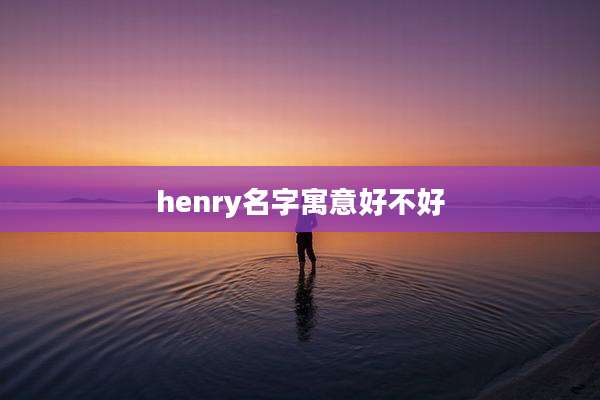 henry名字寓意好不好