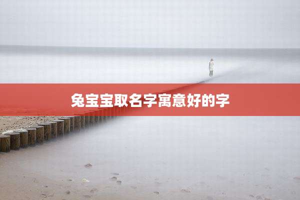 兔宝宝取名字寓意好的字