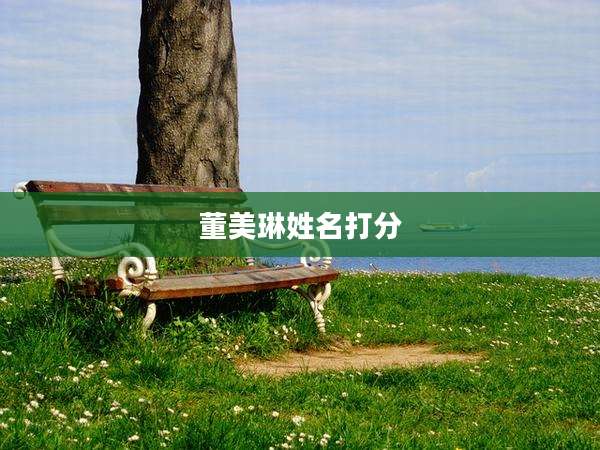 董美琳姓名打分