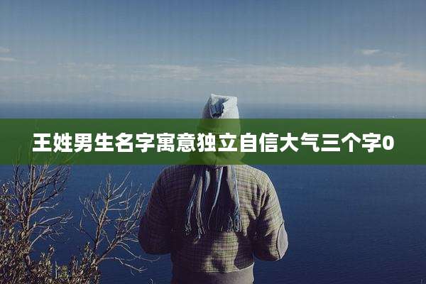 王姓男生名字寓意独立自信大气三个字0