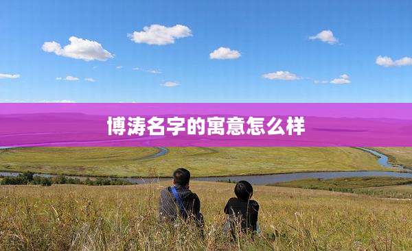 博涛名字的寓意怎么样