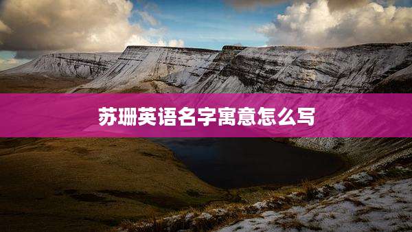 苏珊英语名字寓意怎么写