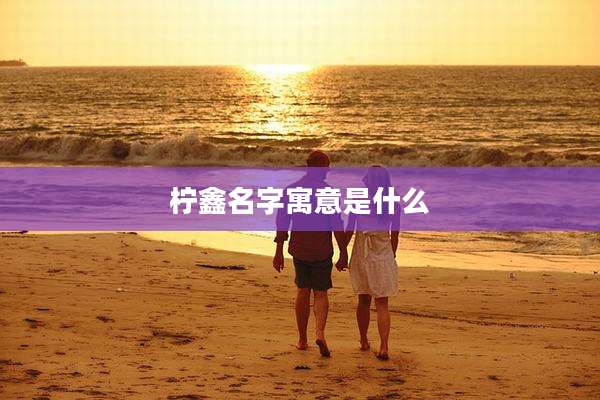 柠鑫名字寓意是什么