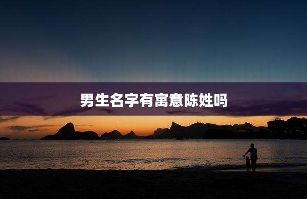 男生名字有寓意陈姓吗