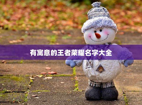 有寓意的王者荣耀名字大全