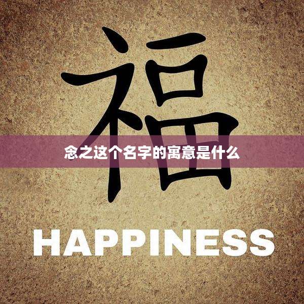 念之这个名字的寓意是什么