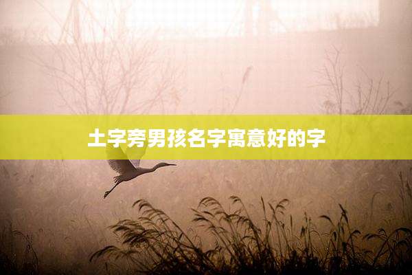 土字旁男孩名字寓意好的字