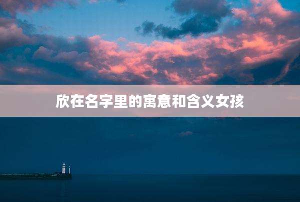 欣在名字里的寓意和含义女孩