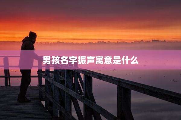 男孩名字振声寓意是什么