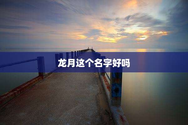 龙月这个名字好吗