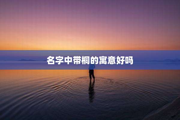 名字中带桐的寓意好吗