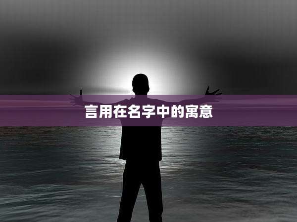 言用在名字中的寓意