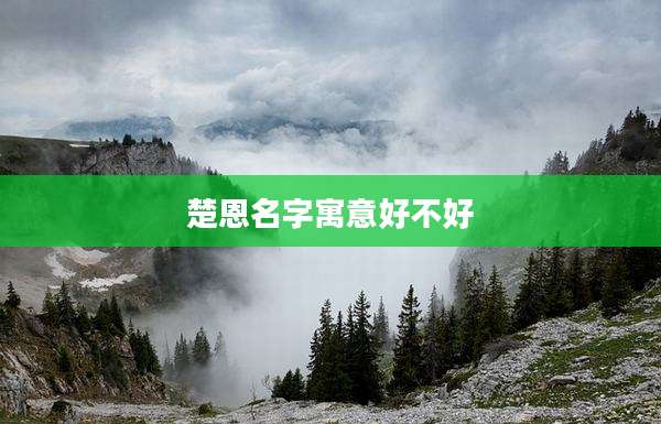 楚恩名字寓意好不好
