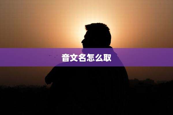 音文名怎么取