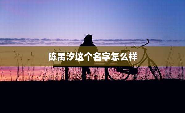 陈禹汐这个名字怎么样