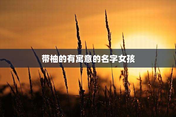 带柚的有寓意的名字女孩