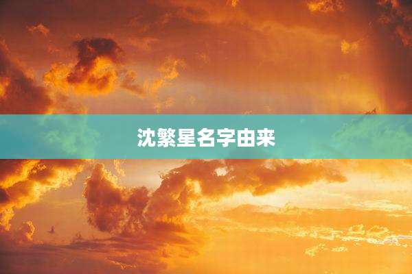 沈繁星名字由来